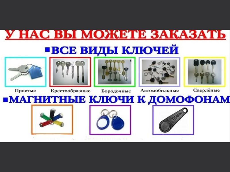 Изготовление и подбор ключей