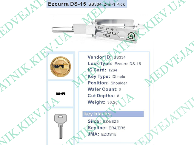 Декодер для замков Ezcurra (Испания) MEDVEJATNIK 3