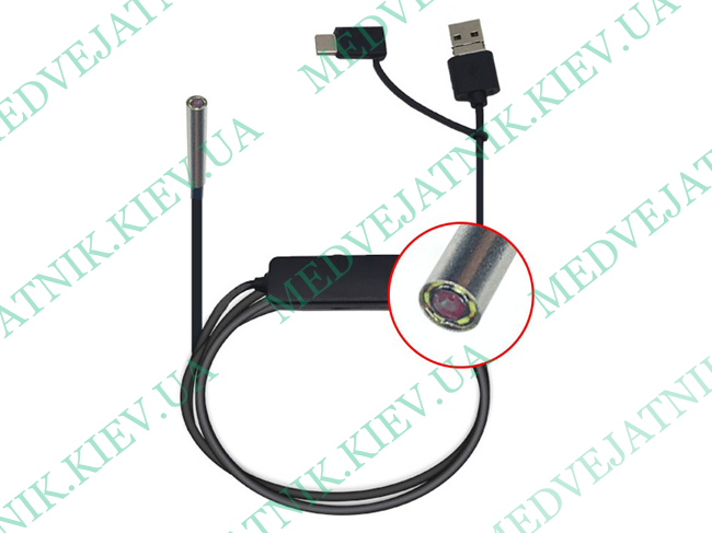 Эндоскоп/Камера 3,3 mm (диапазон фокусировки 10-40 мм) MEDVEJATNIK 3